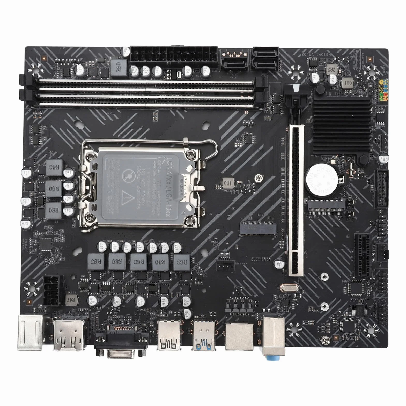Denash Komputer Wysokowydajny Komputerowa Płyta Główna DDR4 2133HMZ Zestaw Pamięci PCIE 4.0 X16 NVME M.2 Port LGA1700 Pin Atx Core 12 13 Gen CPU dla Profesjonalistów (H610 Mothe Board+8 GB x 2