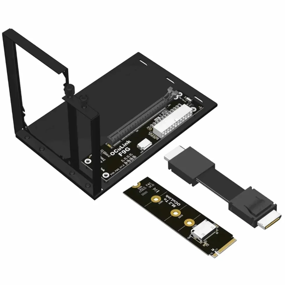 F9G-F9934-F4C-BK7 EGPU OCuLink GPU-Dock M.2 NVMe adapter Oculink z kablem Oculink ATX typ PCIe4.0 64 Gbps 25 cm