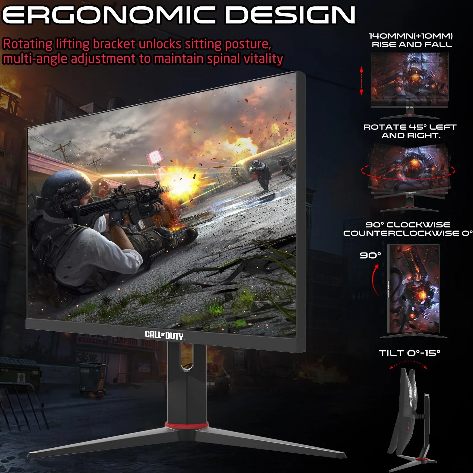 Twisted Minds GAMEON CALL OF DUTY 27" FHD - 180 Hz - CZARNY