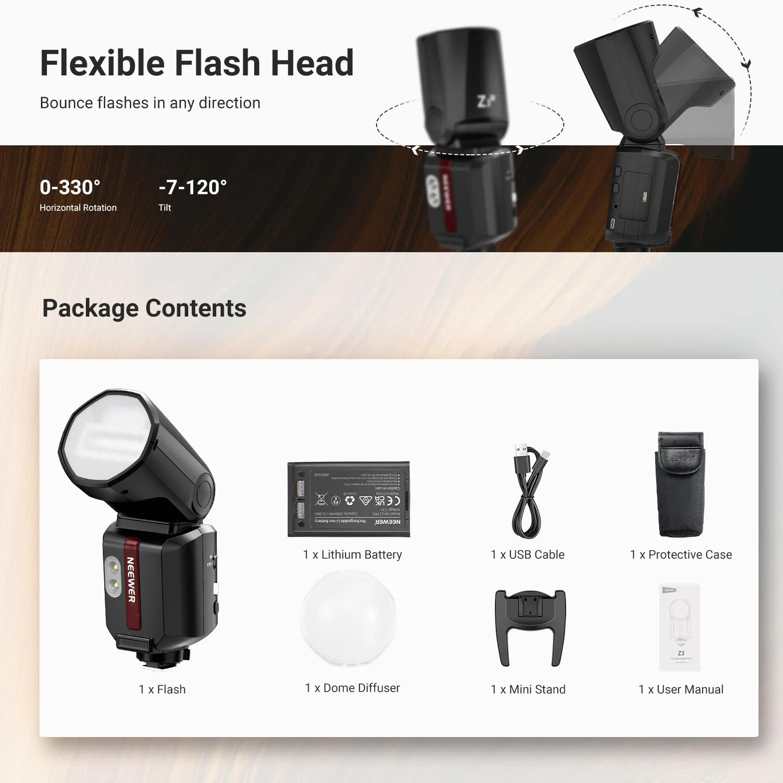NEEWER Lampa błyskowa 100 W, 2,4G TTL, kompatybilna z aparatami Fujifilm, ekranem dotykowym, HSS 1/8000, 2 lampy sterownicze, przełącznik TTL/M, bateria 3000 mAh/500 pełnej mocy, oświetlenie do studia