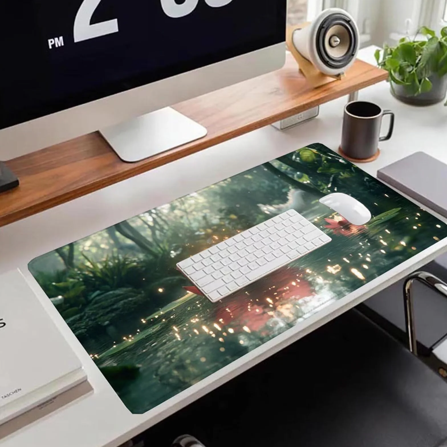 Gamingowa podkładka pod mysz 1200 x 600 x 3 mm, XXL, wodoszczelna, odporna na ścieranie, z przyszytymi krawędziami, podkładka na biurko, poprawia prędkość i precyzję, do laptopa, komputera, wzór