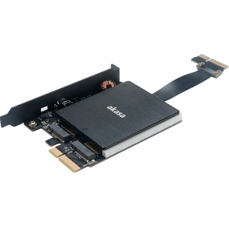 Akasa Podwójny adapter M.2 PCI-E RGB LED karta