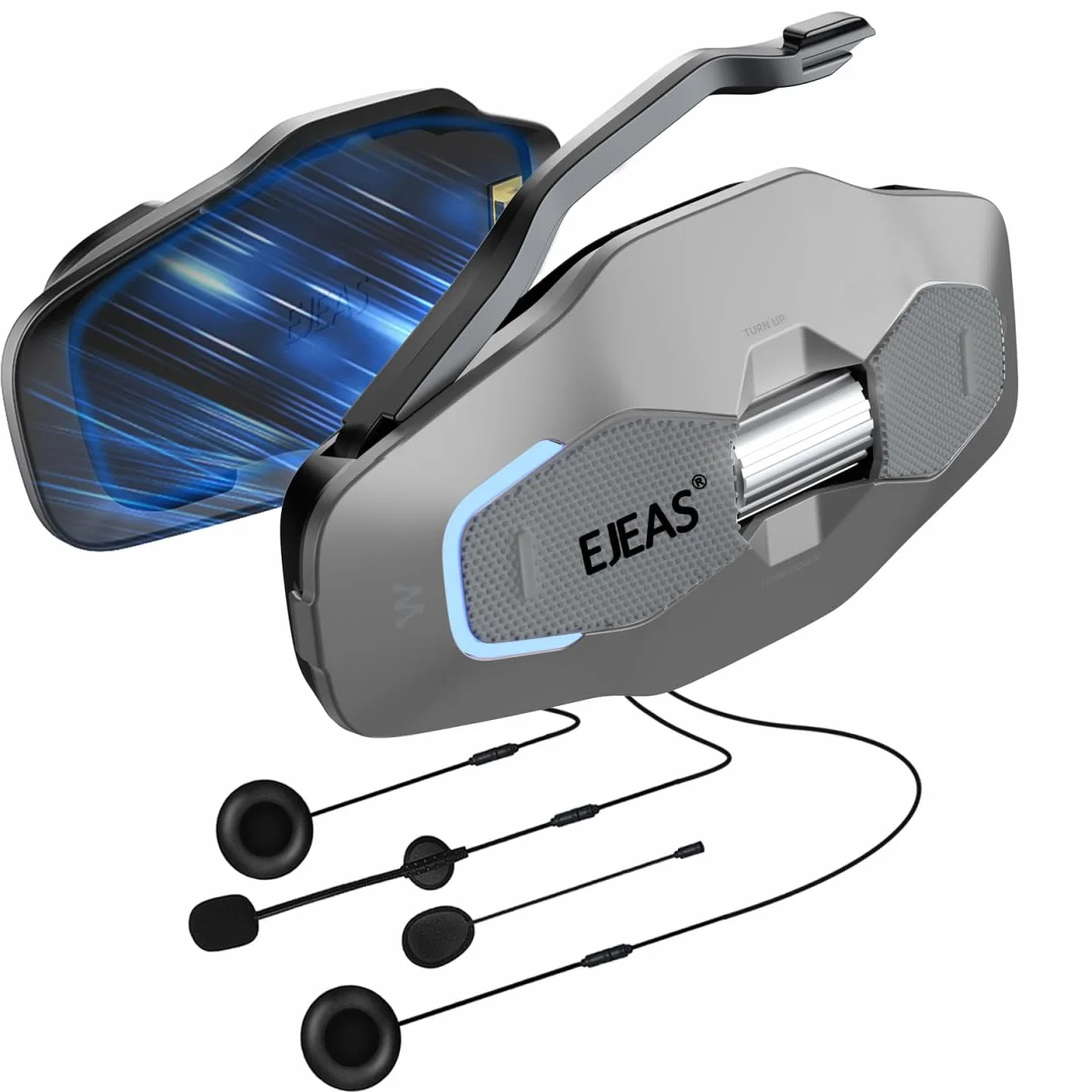 X10 kask motocyklowy zestaw słuchawkowy Bluetooth, 10 Riders Mesh 4.0, interkom motocyklowy, systemy komunikacji z udostępnianiem muzyki, podwójna redukcja szumów, asystent głosowy, IP67