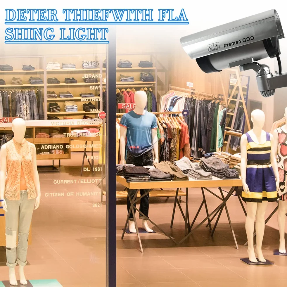 Atrapa kamery zewnętrznej 2 sztuki z światłem LED