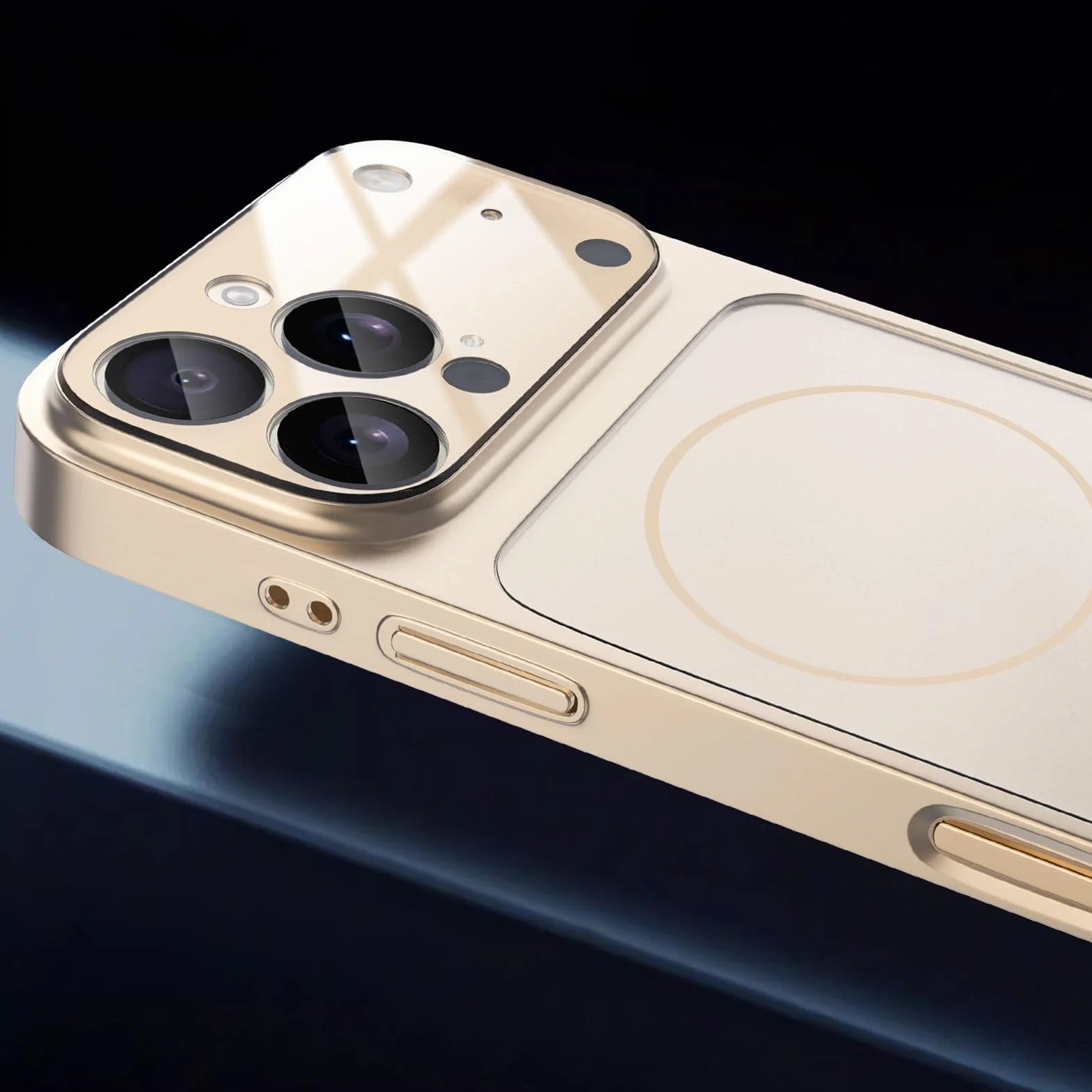 Magnetyczne etui z przyssawką do iPhone'a 17 Pro Max/17 Pro/Air/17, ochrona aparatu ze szkła hartowanego, smukła obudowa telefonu obsługuje bezprzewodowe ładowanie, szare, 17 Pro