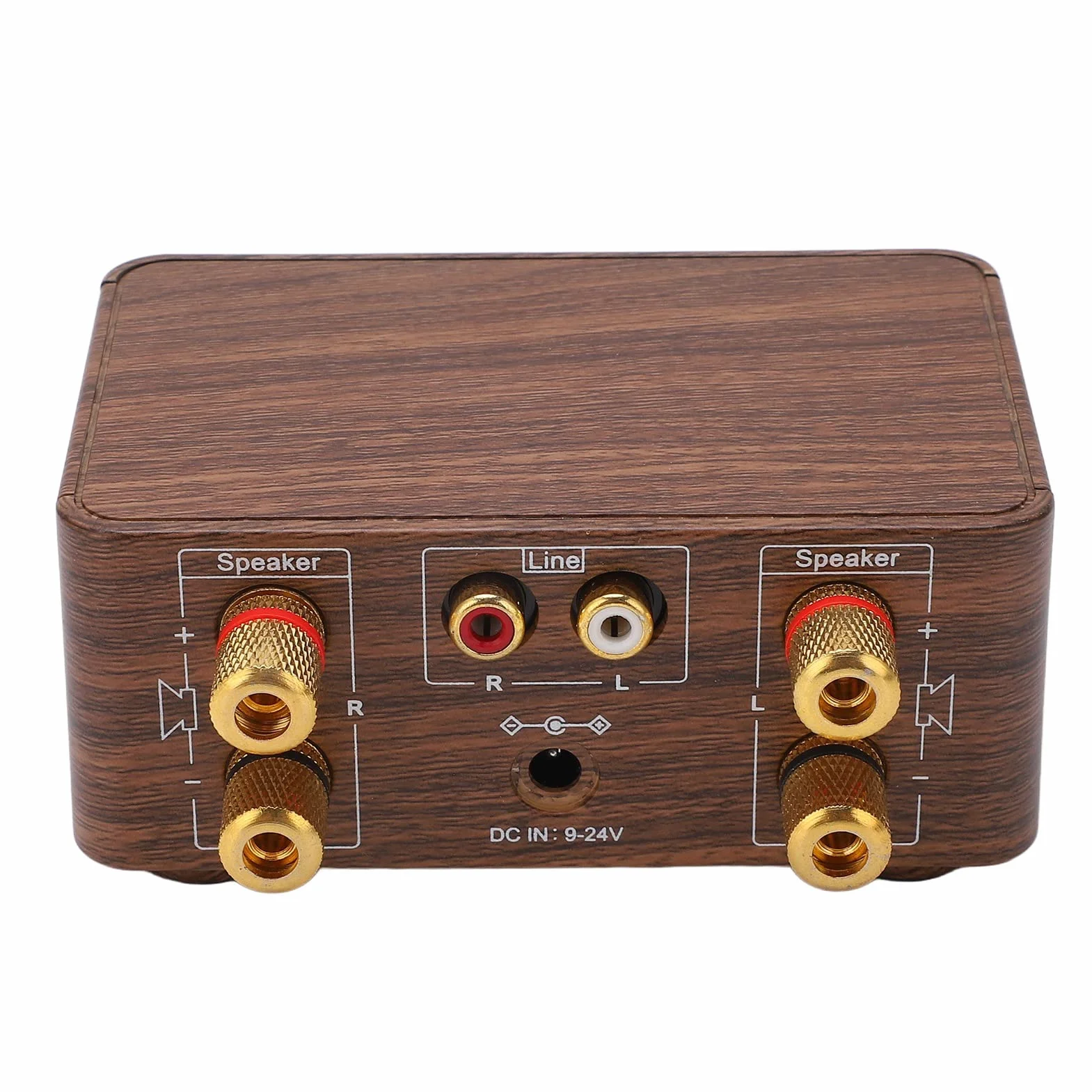 Domary Cyfrowy Wzmacniacz Audio HIFI Stereo 50W X 2 z 5.0 do Domowych Systemów Audio Stylowy Kolor Mahoniowy