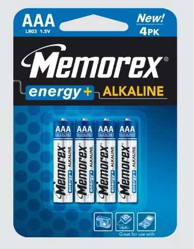 Memorex baterie alkaliczne AAA, 4 sztuki