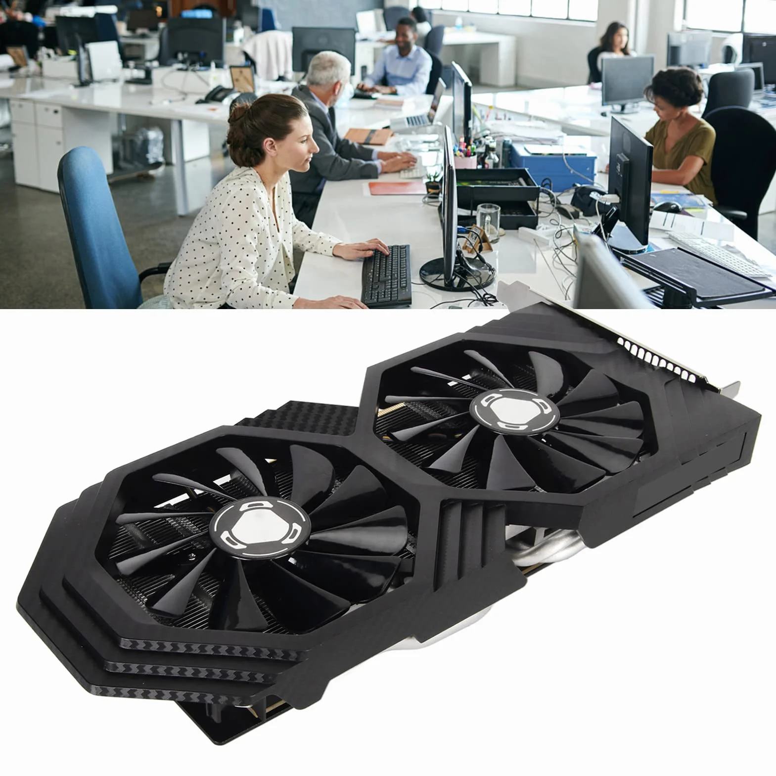 Karta Graficzna do Gier RX590, 8GB GDDR5 256bit Karta Graficzna do Komputera Stacjonarnego, Karta Graficzna do Szybkiego Rozpraszania Ciepła na Komputer Stacjonarny