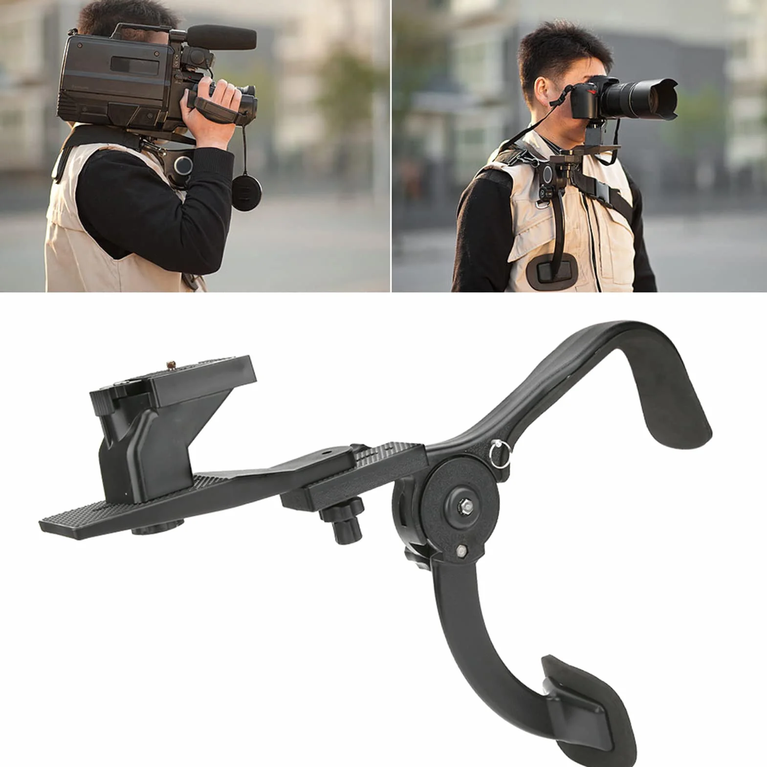 Aparat na ramię uchwyt na ramię inne akcesoria do aparatu SR500 czarny zewnętrzny pasek do aparatu DSLR fotografia ramię amortyzator wspornik stabilizator rig