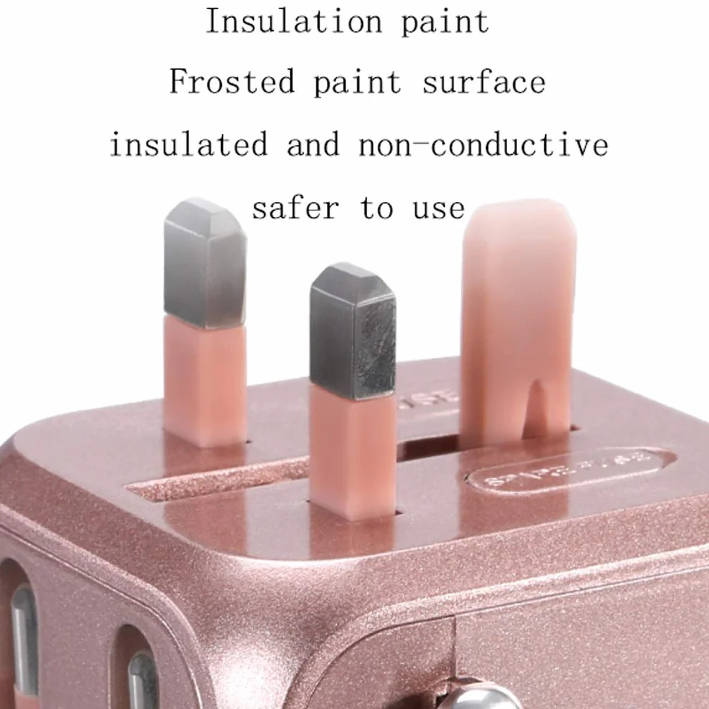 Przenośne podróże Międzynarodowe Gniazdo Konwersji Międzynarodowej, Worldwide Universal Adapter, Universal Socket Converter (Color : Gold)