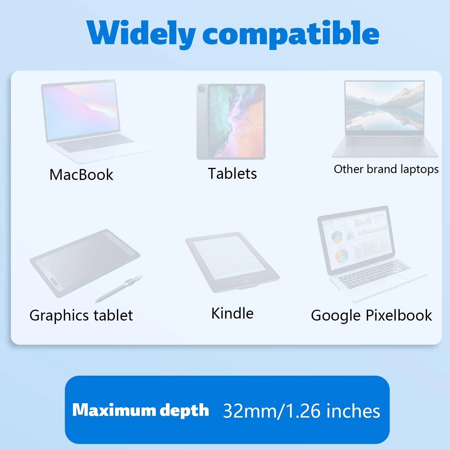 Uchwyt Laptopa Pod Biurko Ścienny z Klejem Śrubami Półka do Urządzeń do 3,2cm MacBook Tablet
