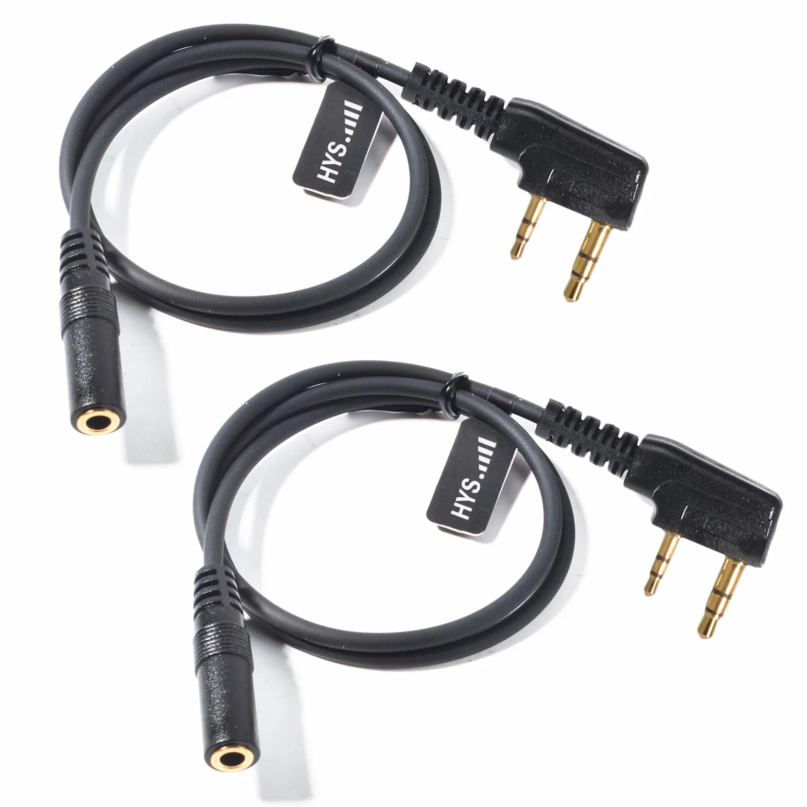 HYS Radio 2-pinowe do gniazda 3,5 mm, słuchawki audio, kabel transferowy, kompatybilne z Kenwood Baofeng Quansheng Walkie-Talkie (2)