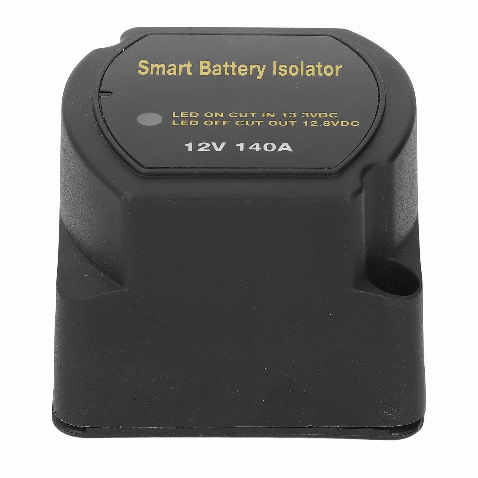 Kompatybilny z ciężarówką RV ATV UTV SUV i łodzią - Zestaw podwójnego izolatora akumulatora DC 12 V 140 A z kablem o długości 8 m i ekranem LED, przekaźnik wrażliwy na napięcie