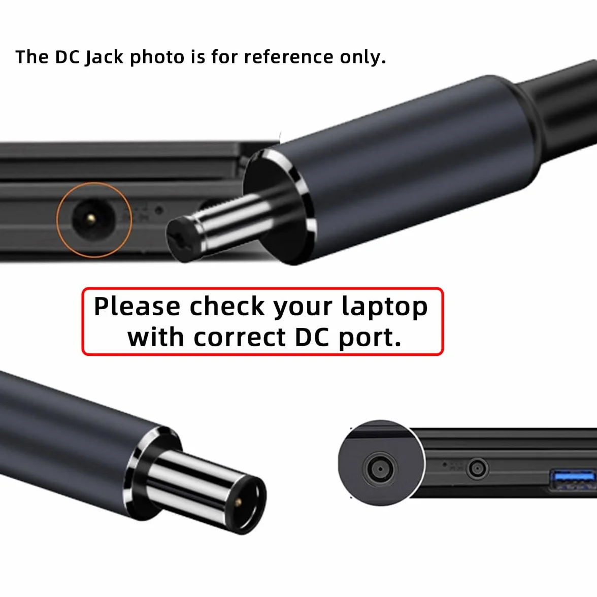 Adapter CY typu C wejście USB-C na DC 5,5 x 2,1 mm Jack inteligentny wyświetlacz LED 100 W moc wyjściowa 20 V 5 A PD Charge 65 W Adapter do laptopa