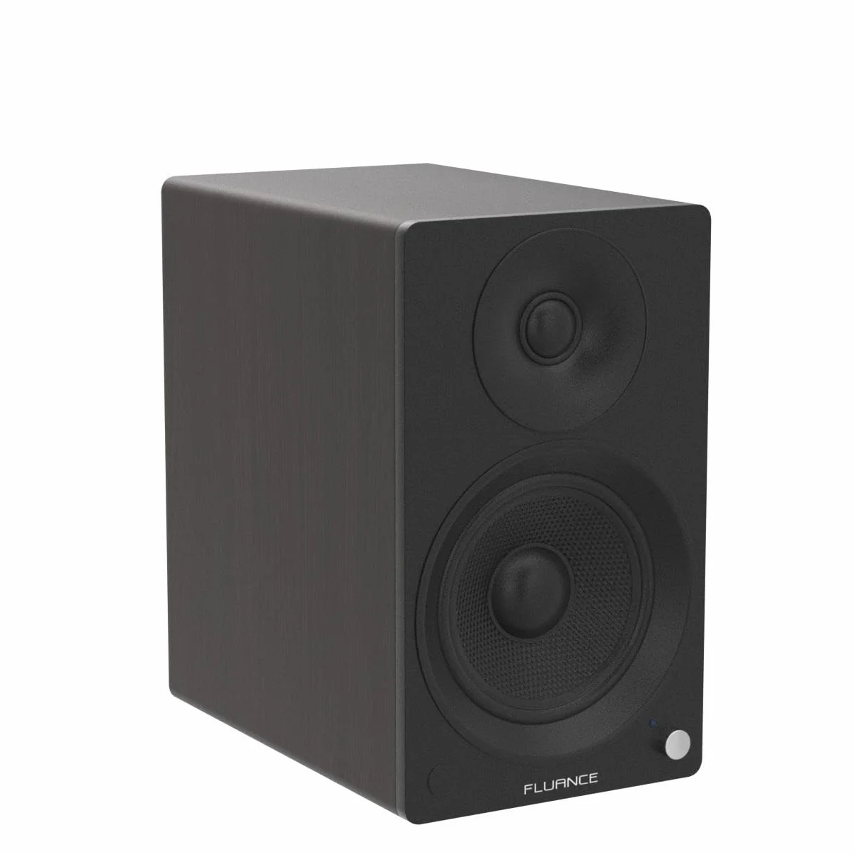 Fluance Ai41 aktywne 2-drożne głośniki stereo 2.0 półkowe z 5" przetwornikami, wzmacniaczem 90 W do gramofonu, TV, PC i Bluetooth 5, RCA, optyczne, Sub-Out – Naturalny orzech