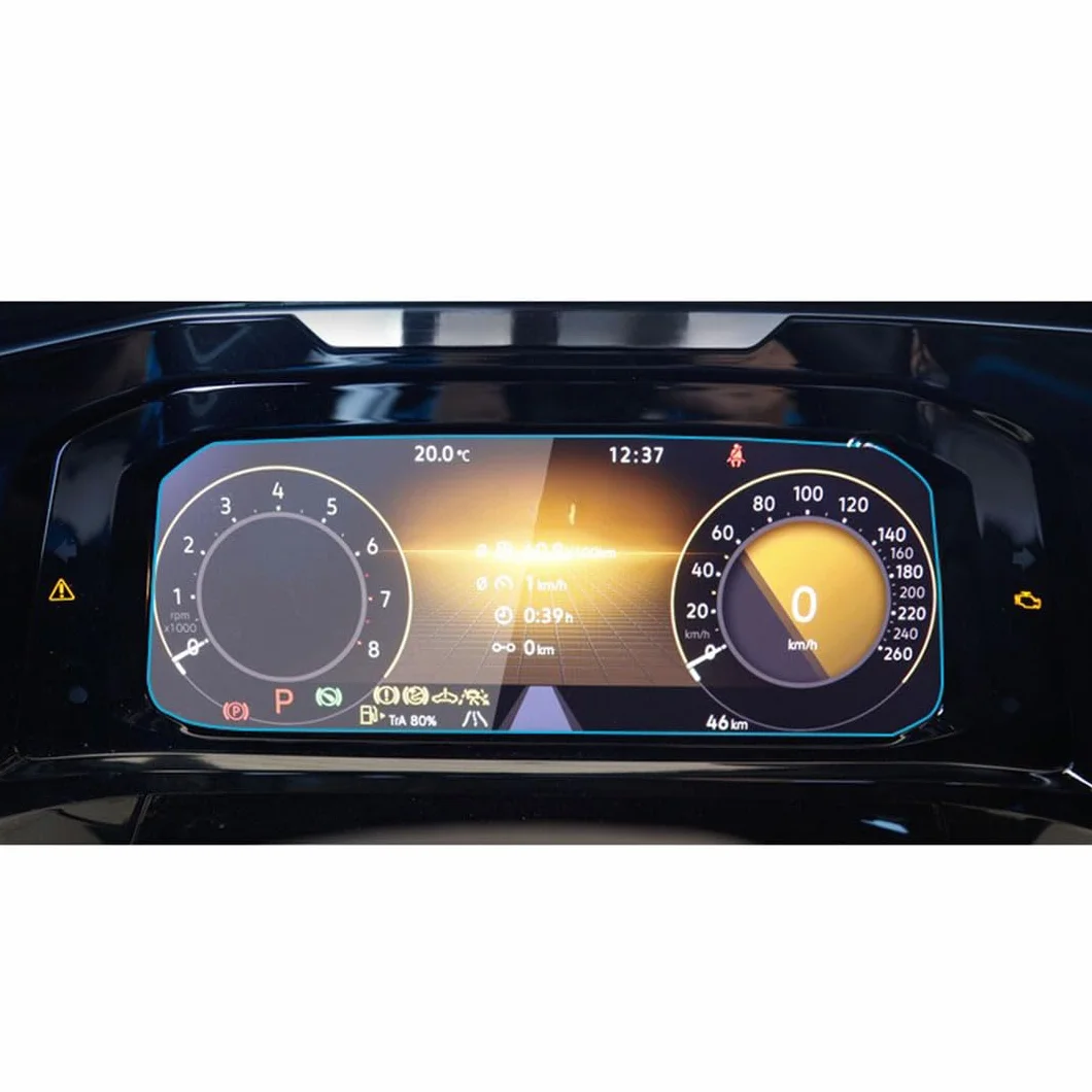 Folia Ochronna dla VW Atlas Cross Sport 2021-2025, Folia ochronna na ekran ze szkła hartowanego dla nawigacji samochodowej 12" lub instrumentów 10,25" (1 zestaw)