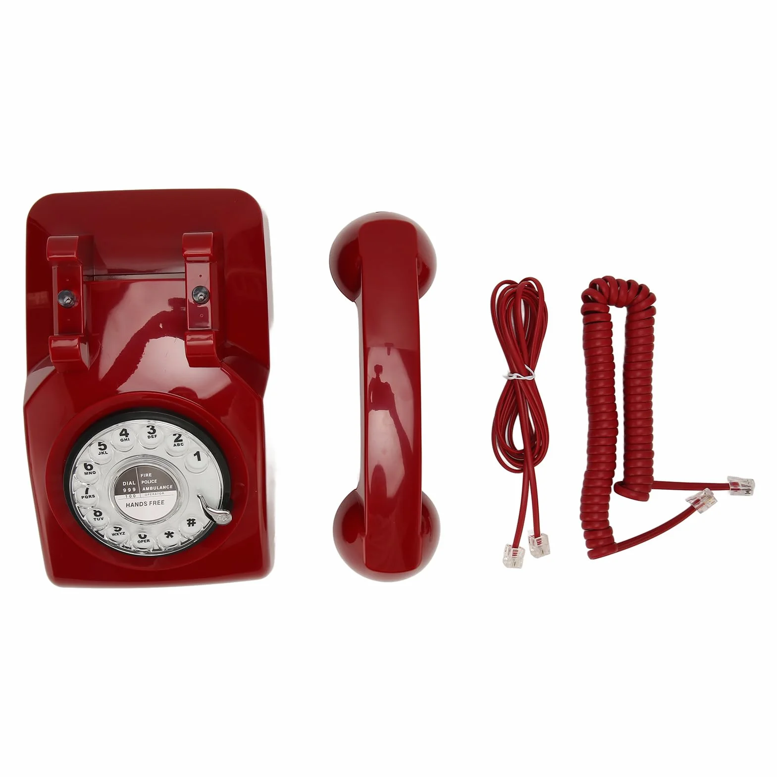 Telefon z Obrotowym Wybieraniem w Stylu Retro, Staromodne Telefony Stacjonarne na Biurko z funkcją RD, Kompatybilne z Automatycznymi Sekretarkami, do Domowego Biura Cafe Bar