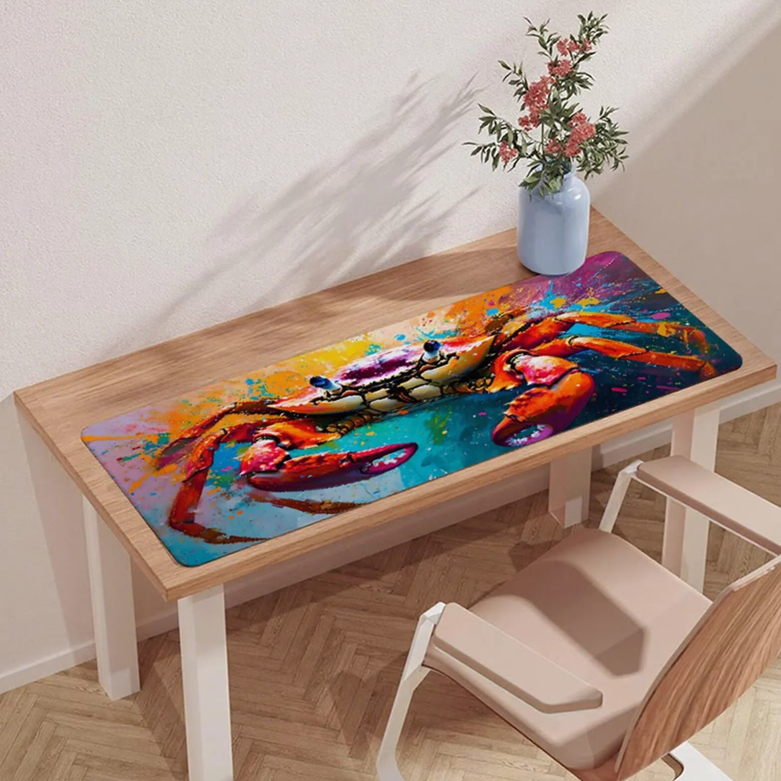 Podkładka pod mysz XXL 1200 x 600 mm, kolorowa podkładka pod mysz, wodoodporna mata na biurko ze zwierzętami na biurko ze zszytymi krawędziami i antypoślizgową gumową podstawą do biurka komputera