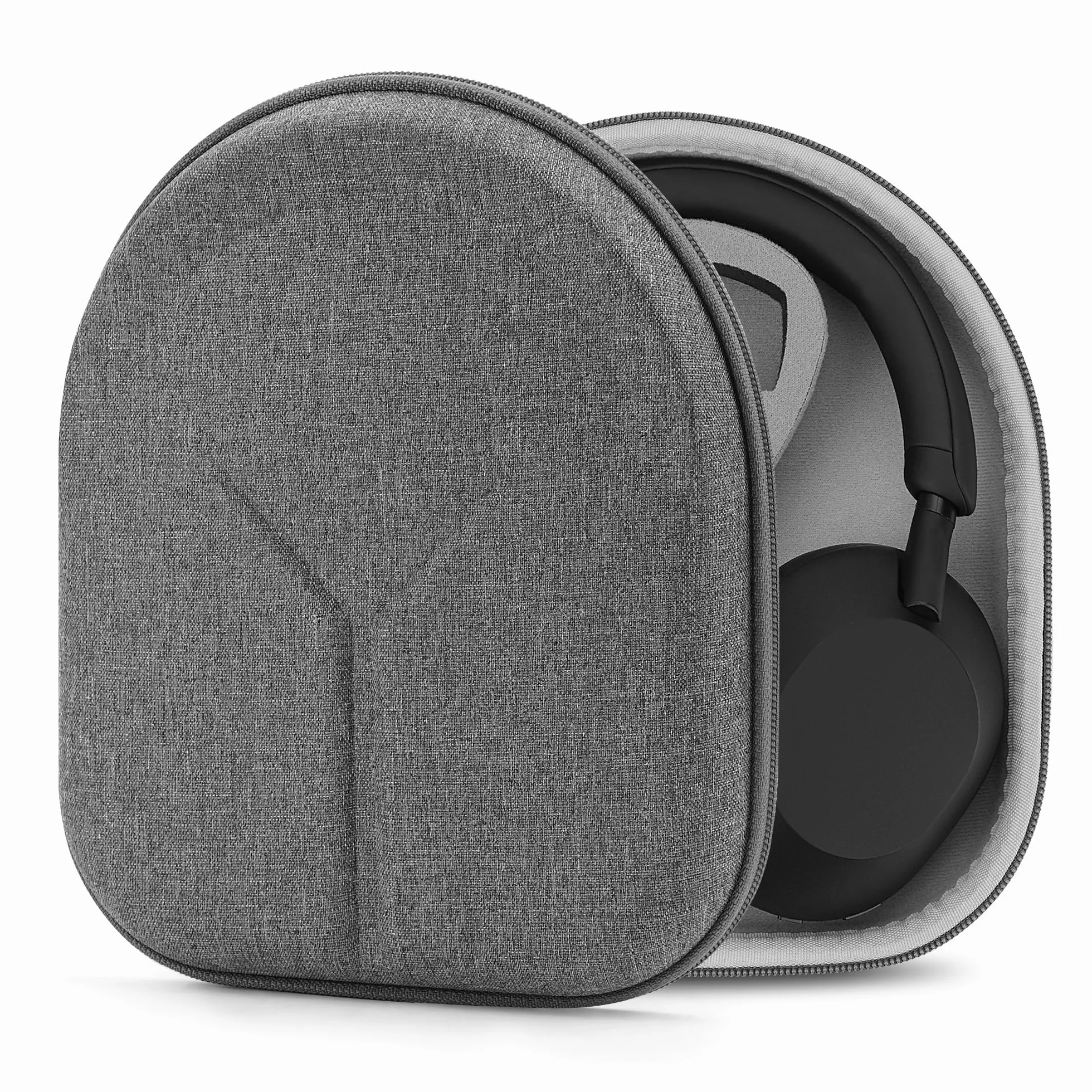 Geekria Shield Etui na słuchawki kompatybilne z Sony WH-CH720N, WH-1000XM5, WH-1000XM4, WH-XB910N – Twardy futerał podróżny z miejscem na kable (Szary)