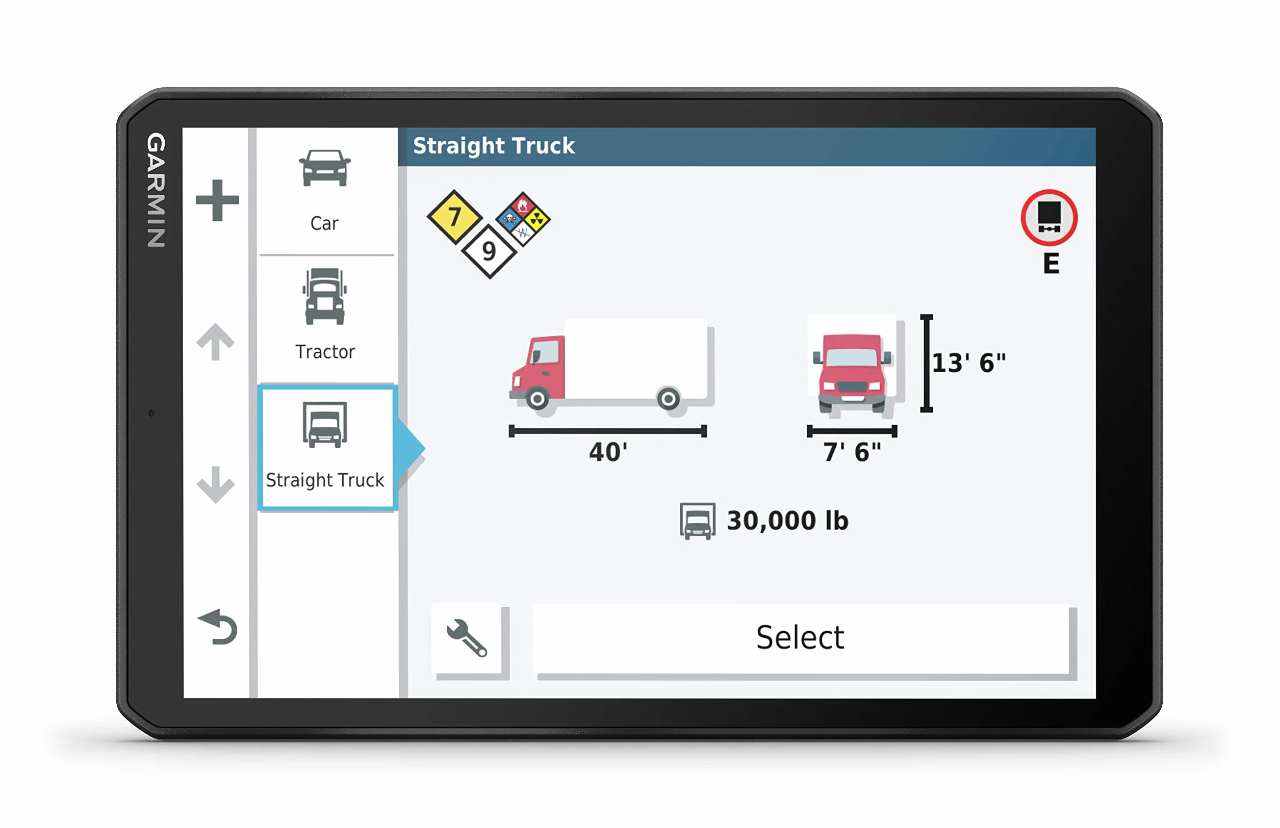 Garmin dēzl LGV800 MT-S nawigacja do samochodów ciężarowych z ekranem dotykowym HD 8" (20,3 cm)