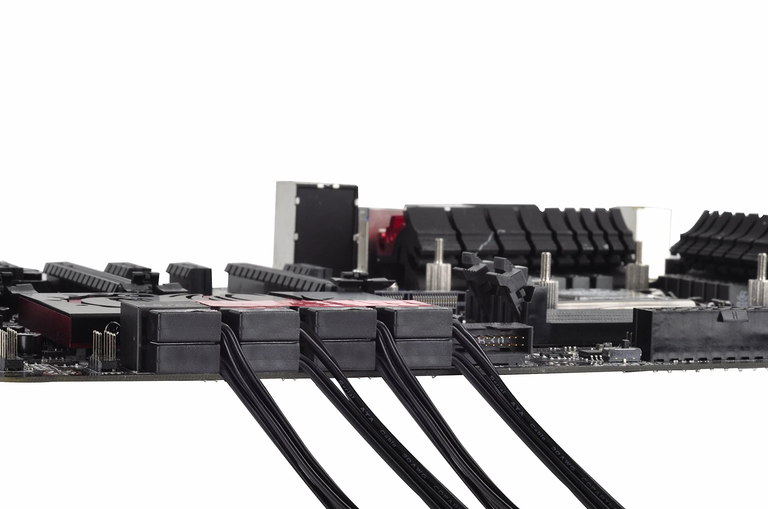 SilverStone SST-CP11-300 Ultra cienki kabel SATA III 6 Gb/s, kabel materiałowy pod kątem 90°, złącza super niskoprofilowe, 30 cm