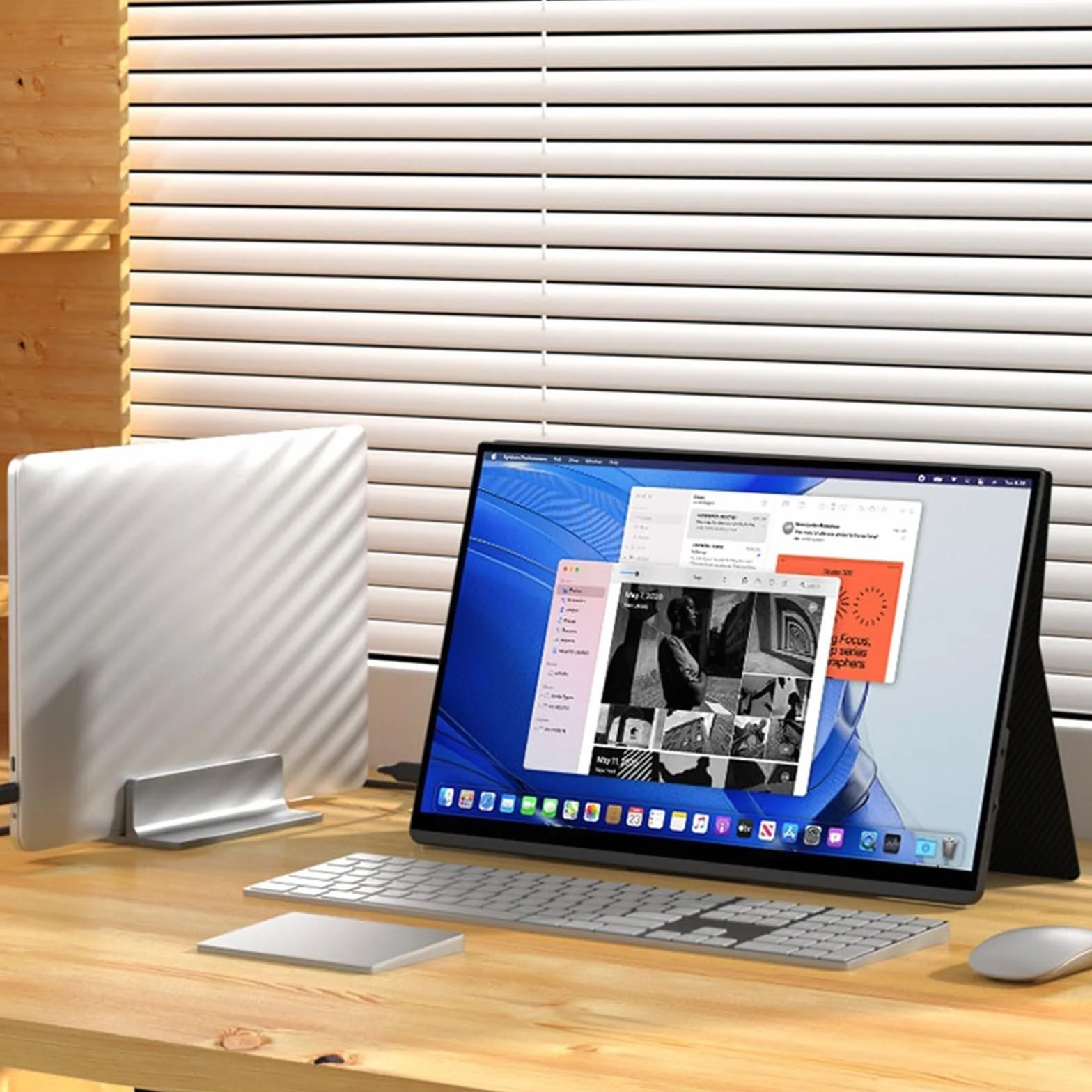 Przenośne monitory 15,6-calowy przenośny ekran dotykowy IPS monitor biurowy laptop zewnętrzny ekran rozszerzeń rozdzielczość 1920 * 1080