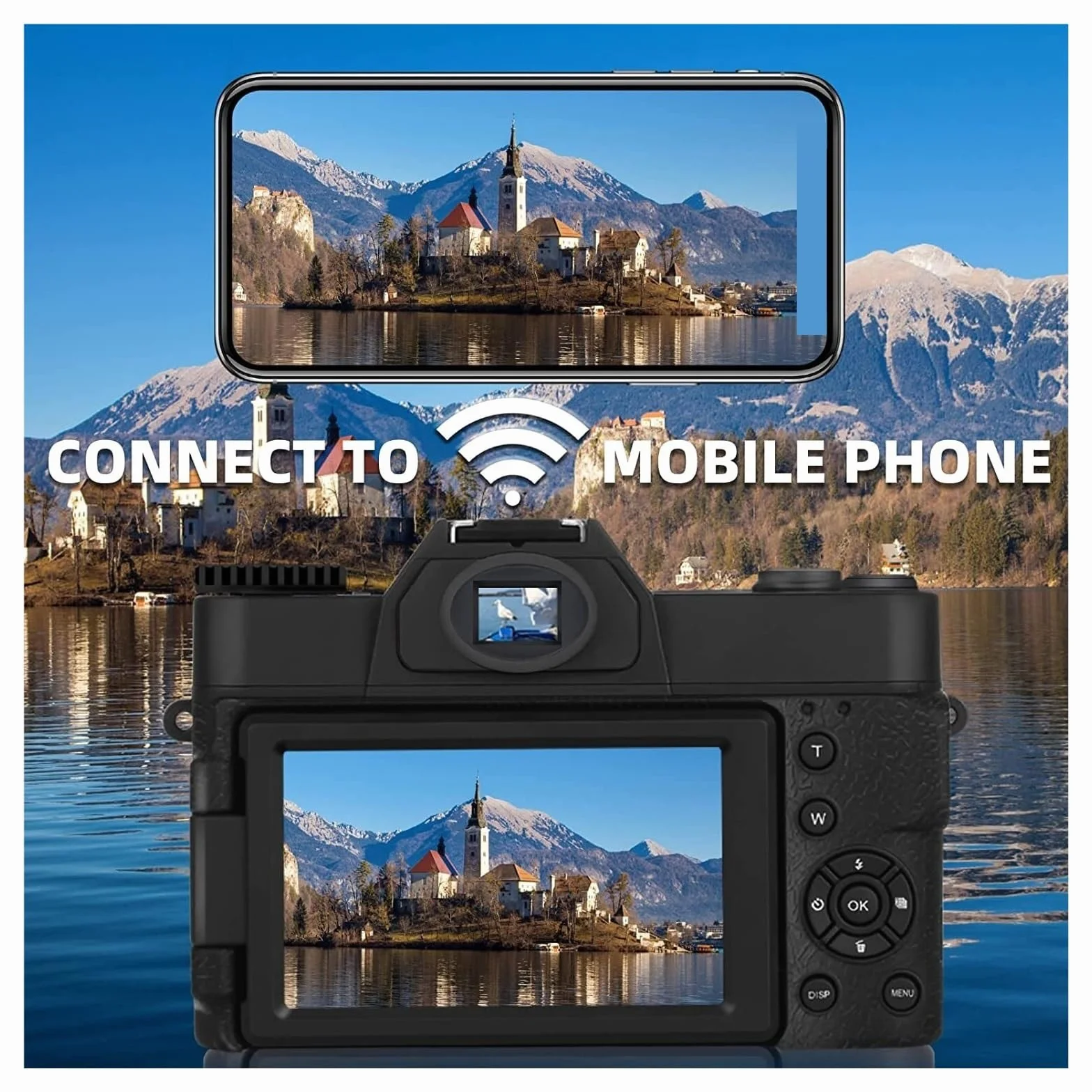 Kamera Cyfrowa 4K Kamera Wideo Kamery 48 MP Do Robienia Zdjęć Kamera Do Vlogowania Kompaktowy Aparat Z Autofokusem Na Ekranie Z Klapką