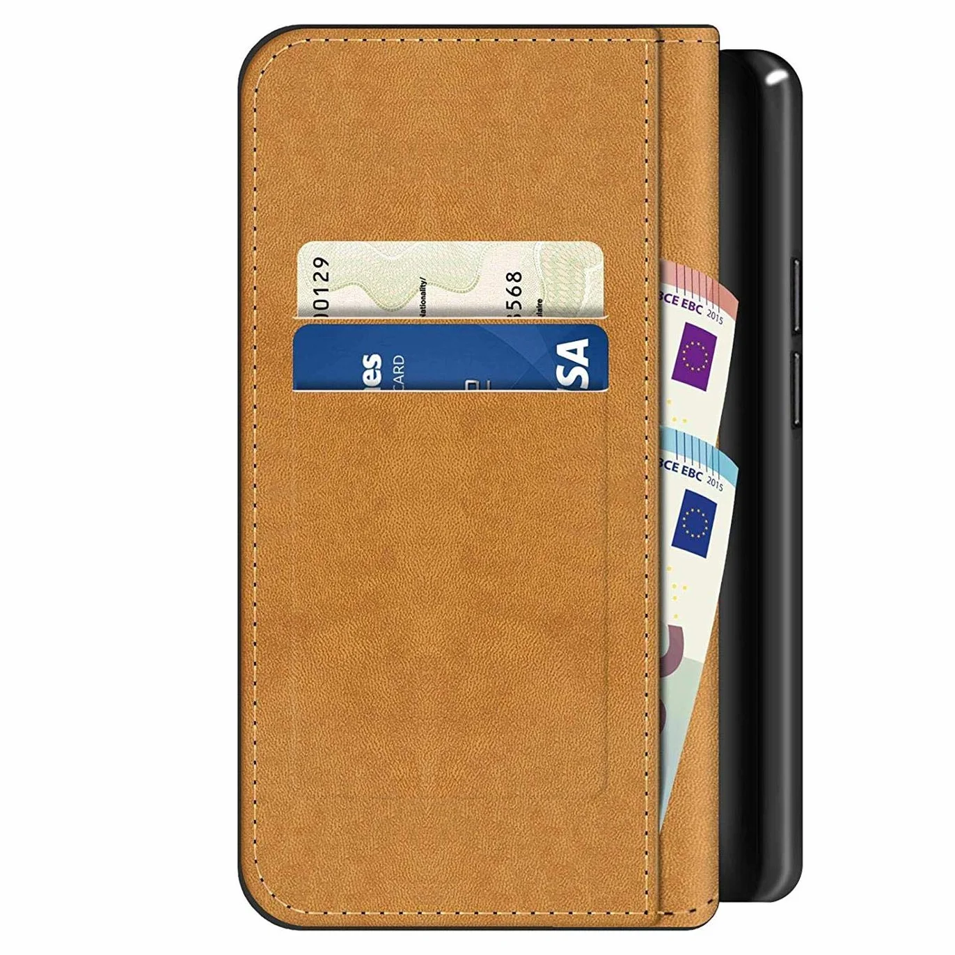 Verco Etui Kompatybilne z Xiaomi Mi 10 / Mi 10 Pro Case, ochronne obudowa dla Xiaomi Mi 10 / Mi 10 Pro portfel smartfon przegródki na karty, Czarny
