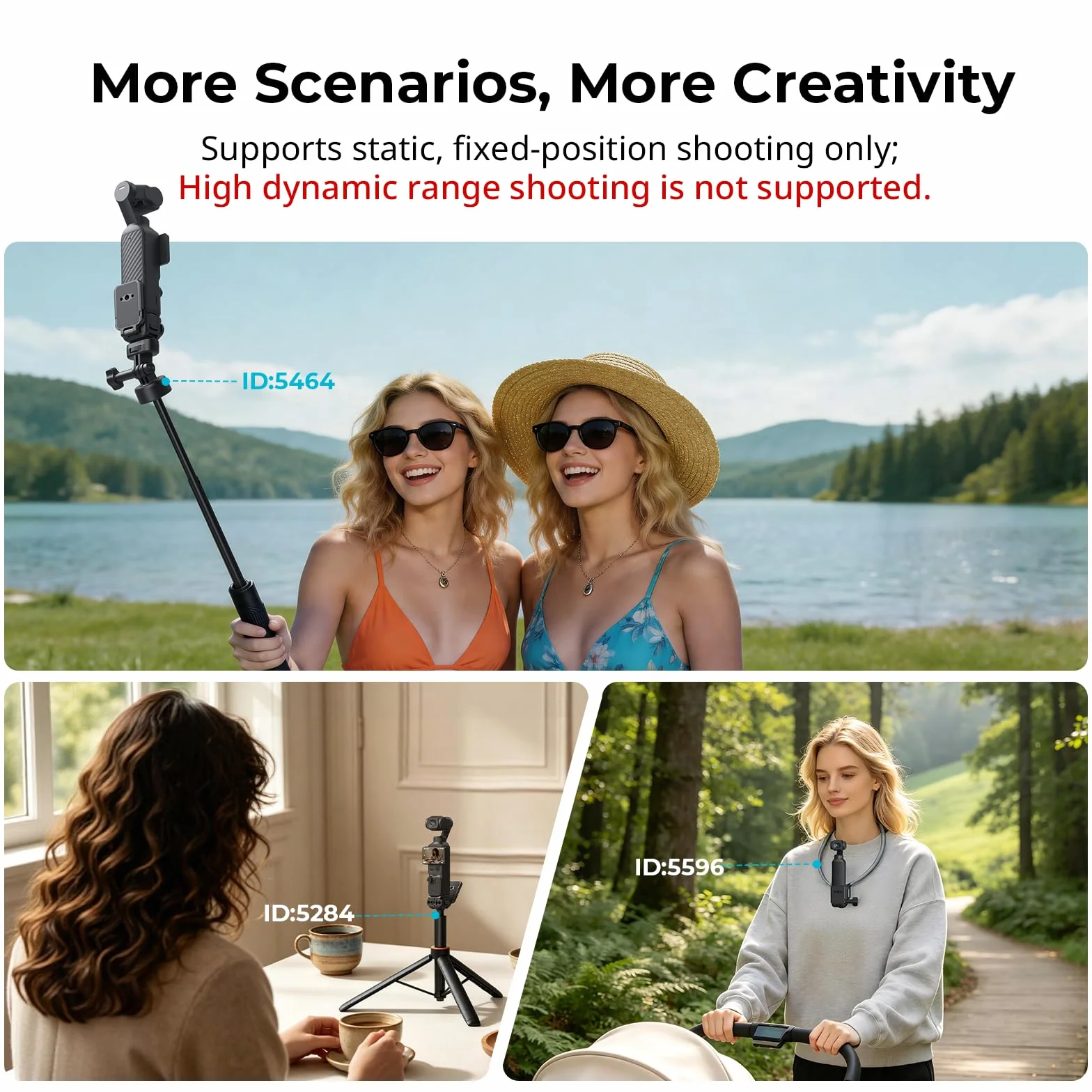 SMALLRIG Magnetyczna Płytka Tylna QR do DJI Osmo Pocket 4/3, Interfejs USB-C, Otwór Pozycjonujący 1/4”-20” i Dwukierunkowy Interfejs Magnetyczny, Regulacja Swobodna w Zakresie 180°-6359