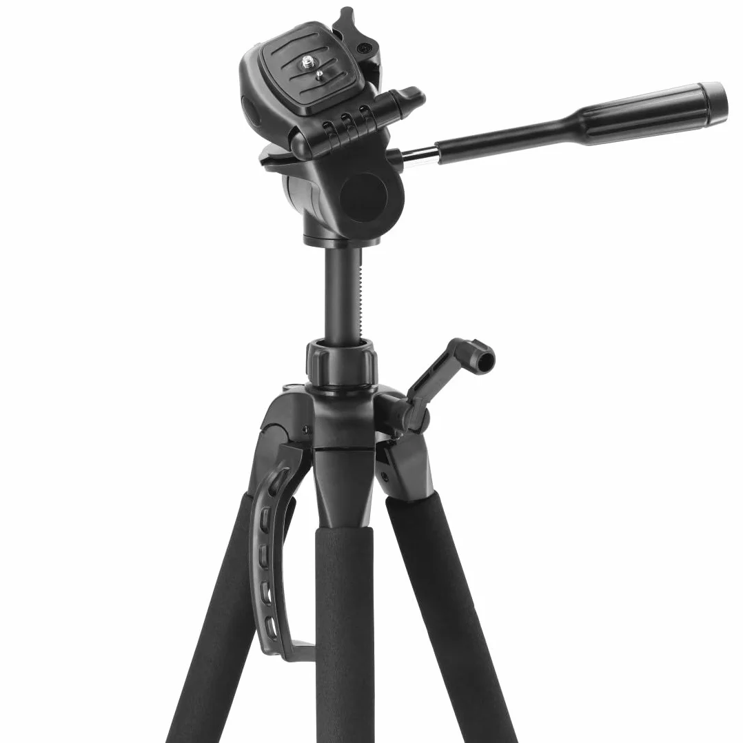 Hama Action 170 Statyw do aparatu 3D o wysokości 62-170 cm, statyw fotograficzny z uchwytem na telefon komórkowy i uchwytem na tablet, statyw z głowicą 3-kierunkową, statyw do lustrzanki z torbą