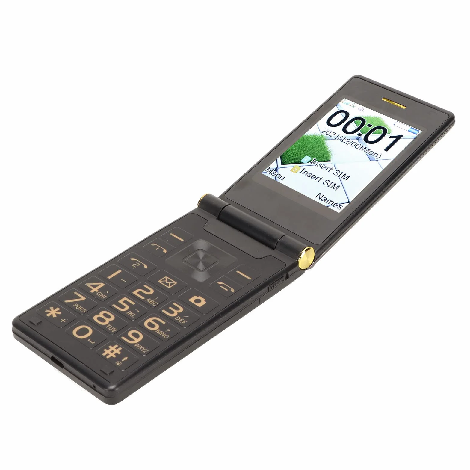 Senior Flip Phone, Duży Przycisk Telefonu Komórkowego Dual Screen Mobile Flip Phone 3.0 Calowy Ekran Dotykowy Pisma Ręcznego, Dual SIM, 5900mAh 1.3 MP