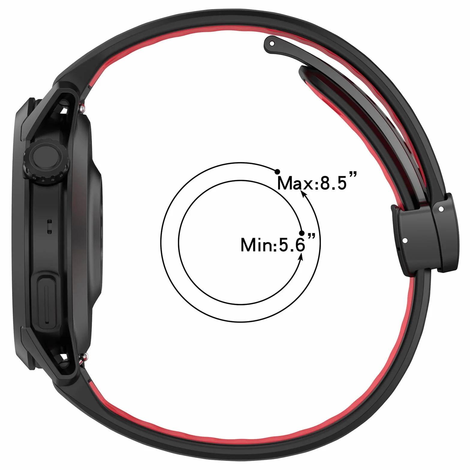 Pasek Silikonowy 22mm Kompatybilny z Coros Pace 4 Pace 3 Pace Pro Apex 4 42mm Apex 2 Pro
