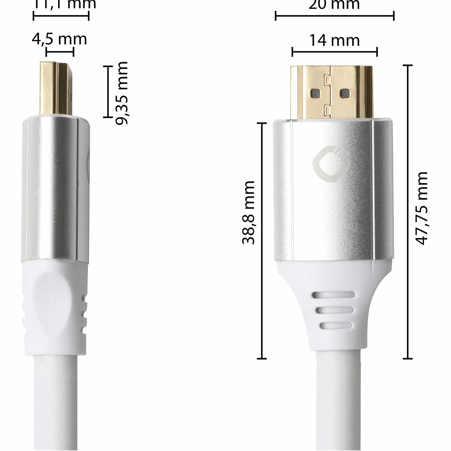 OEHLBACH Black Magic MKII - 8K Ultra High-Speed kabel HDMI - 8K FUHD 60Hz 4320p / 4K 120Hz 2160p - 48 Gbit/s (21:9 Cinema, 3D, Dolby Vision, Dynamic HDR 10+, VRR, eARC, UHD2) - 5 metrów, biały