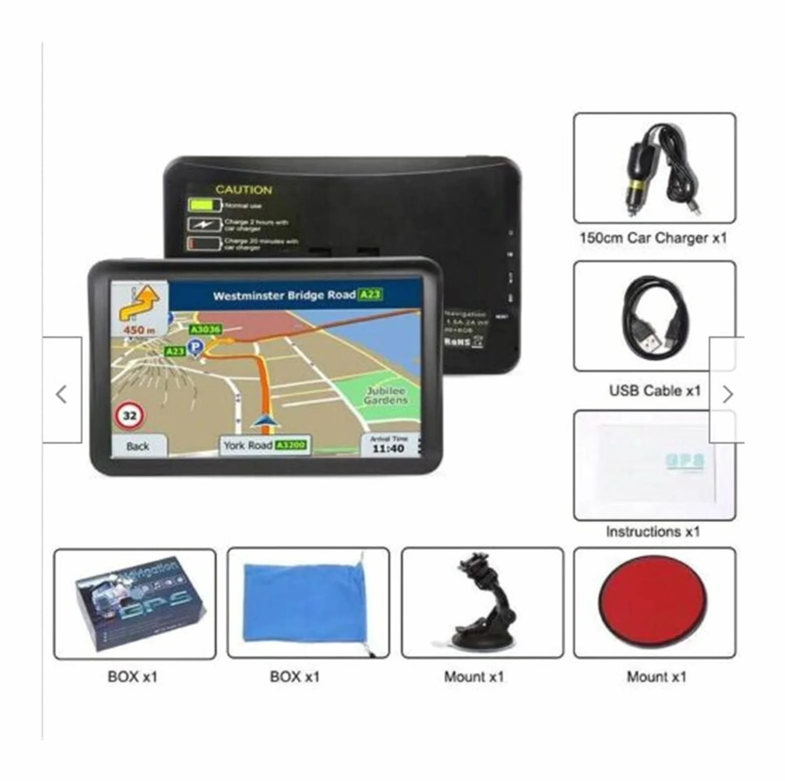 Nawigacja GPS dla samochodów ciężarowych RV, 9-calowy Capactywny ekran dotykowy Ciężarówka GPS Navigator 1g 16g. Z pełnym UE. Mapa Łatwy w użyciu