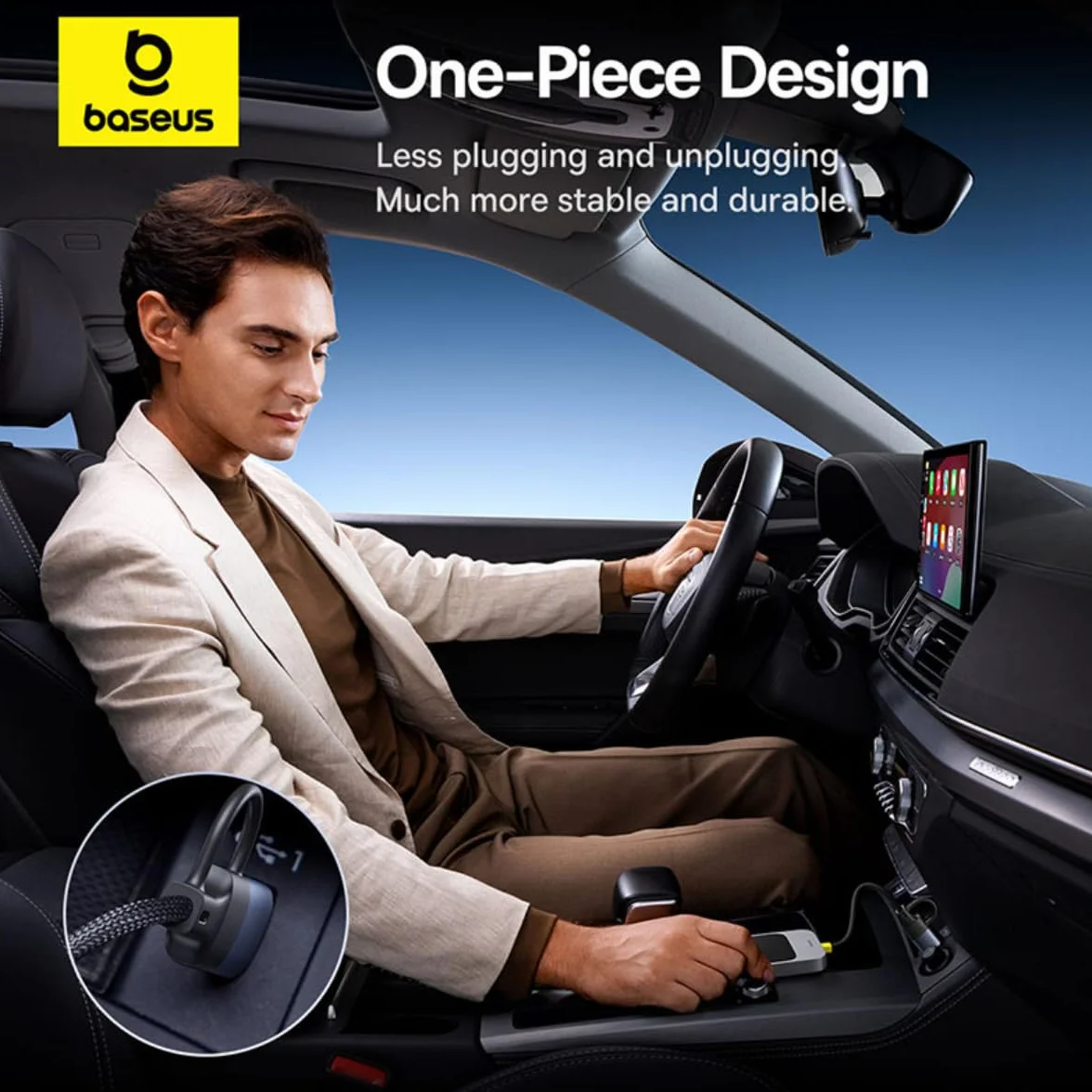 Baseus Bezprzewodowy adapter Carplay serii Safejourney Space Gre