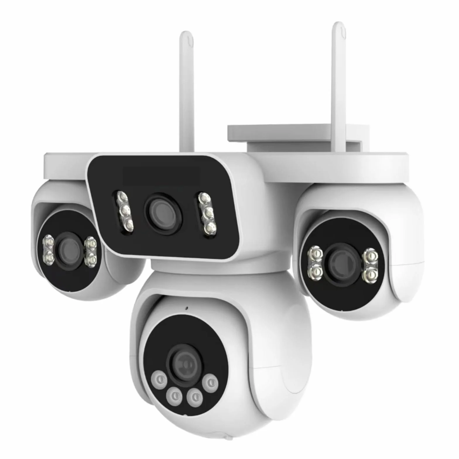 Kamery bezpieczeństwa, Kamera 8MP Z Czterema Obiektywami Wi-Fi Do Użytku Wewnątrz I Na Zewnątrz, Kolorowa, Odporna Warunki Atmosferyczne, Monitoringu IP, Bezpieczeństwa(With 256G Card)
