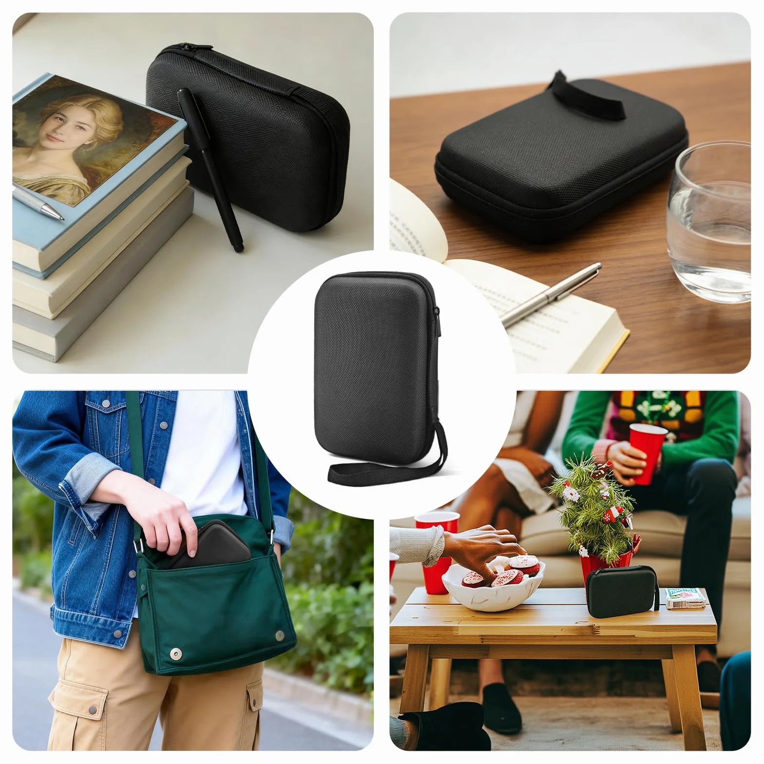 Etui na papier fotograficzny do Canon Zoemini 2 – kieszeń na dysk twardy do drukarki fotograficznej Canon Zoemini 2, kieszeń z siateczki, etui ochronne do mini drukarki fotograficznej, mobilna