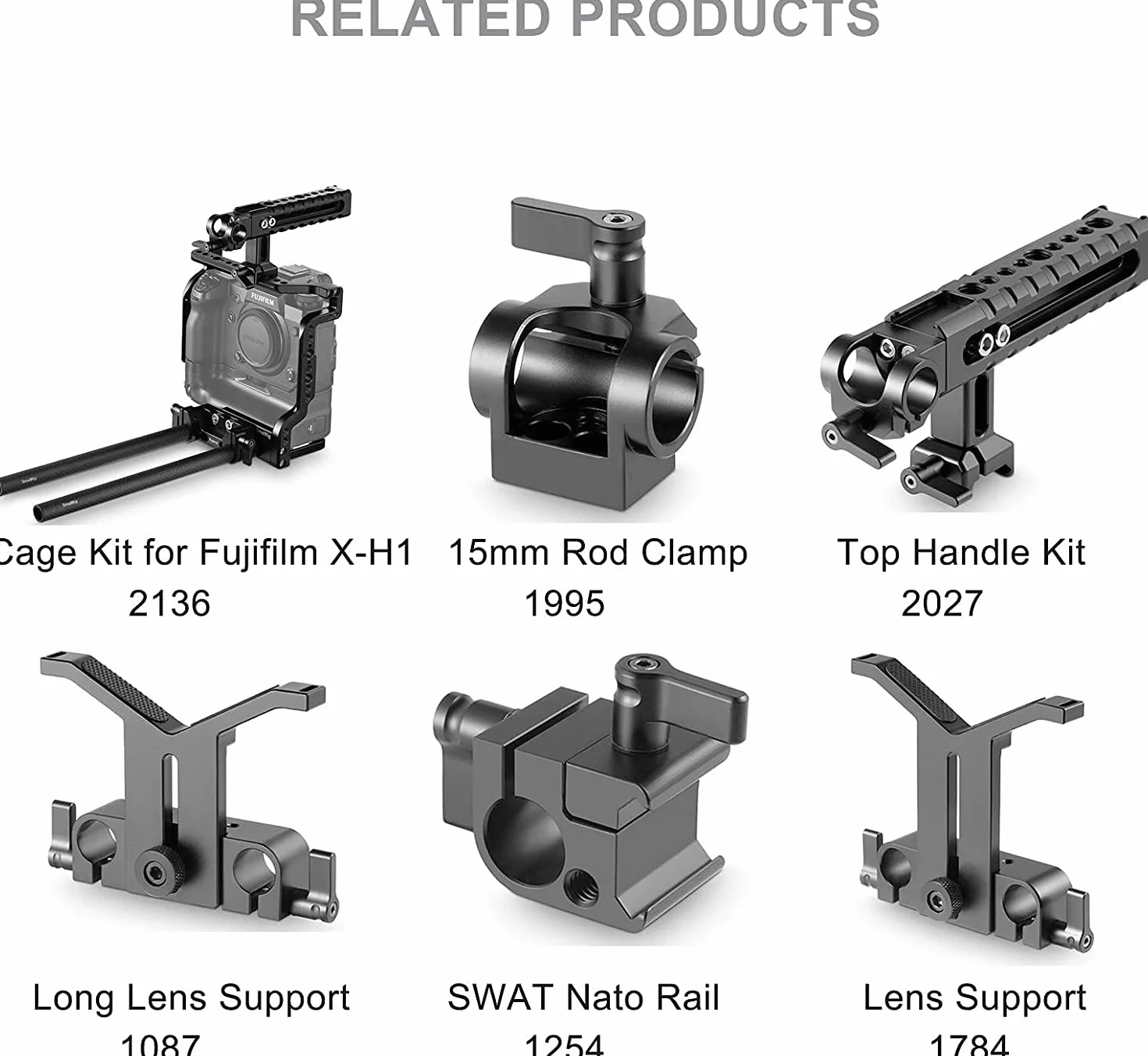 SMALLRIG Pręty z włókna węglowego15 mm (9 cali) do systemu wsporników prętów 15 mm, mocowanie LCD, podkładka na ramię, wspornik obiektywu, śledzenie ostrości 15 mm - 1690