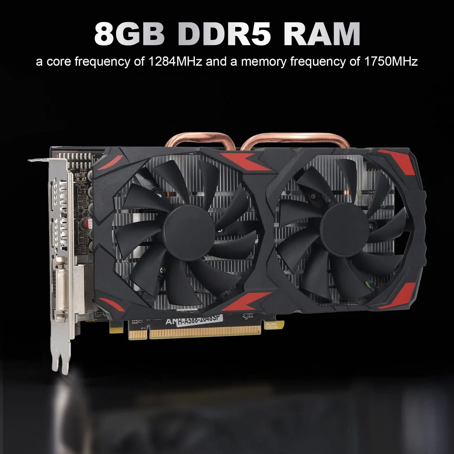 Karta Graficzna Radeon RX 580 8GB GDDR5 Karty Graficzne do Gier 256BIT Karta Graficzna RX 580 z Dwoma Wentylatorami DVI DP HDML Plug and Play