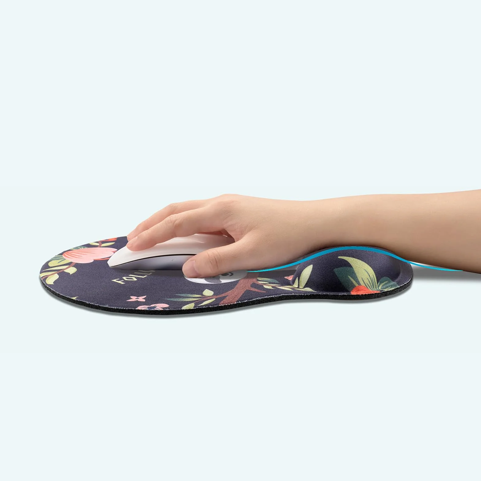 AOKSUNOVA Ergonomiczna podkładka pod mysz z żelową poduszką, wzór plastra miodu