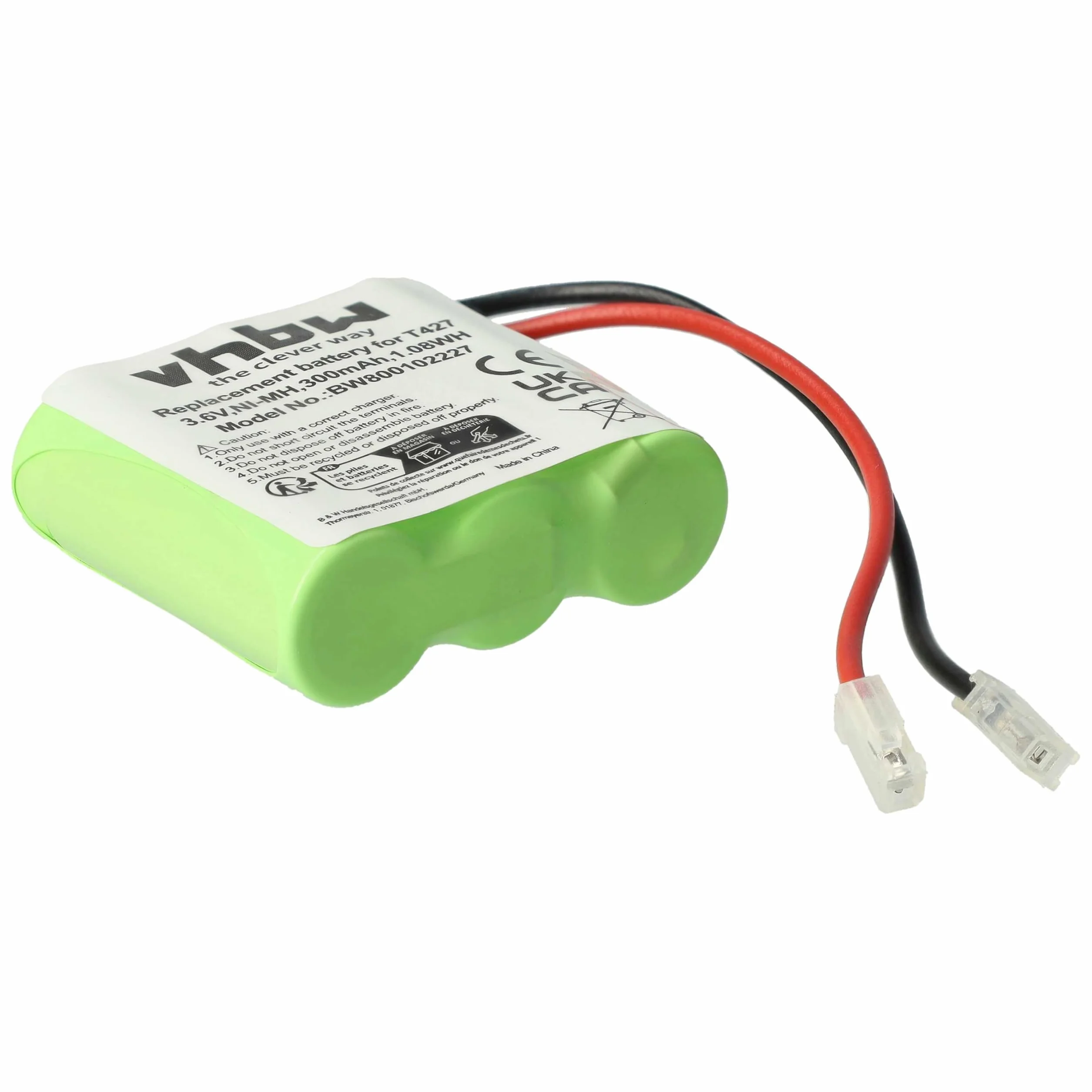 Bateria NI-MH 600 mAh 3,6 V nadaje się do BINATONE, COMMODORE, PANASONIC itp. zastępuje T427, 30AAAM3BMX