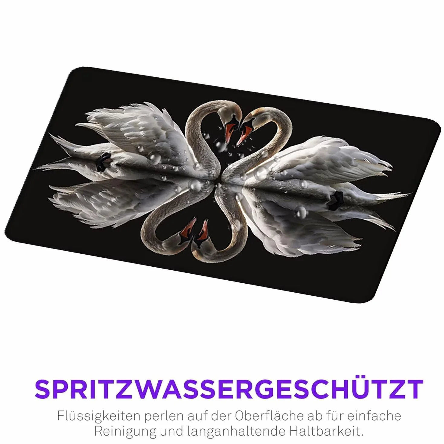 Podkładka pod mysz, podkładka pod mysz na biurko do gier z jeziorem łabędzie 1200 x 600 mm duża podkładka pod mysz biurkowa biurko, odpowiednia do notebooków i komputerów stacjonarnych akcesoriów