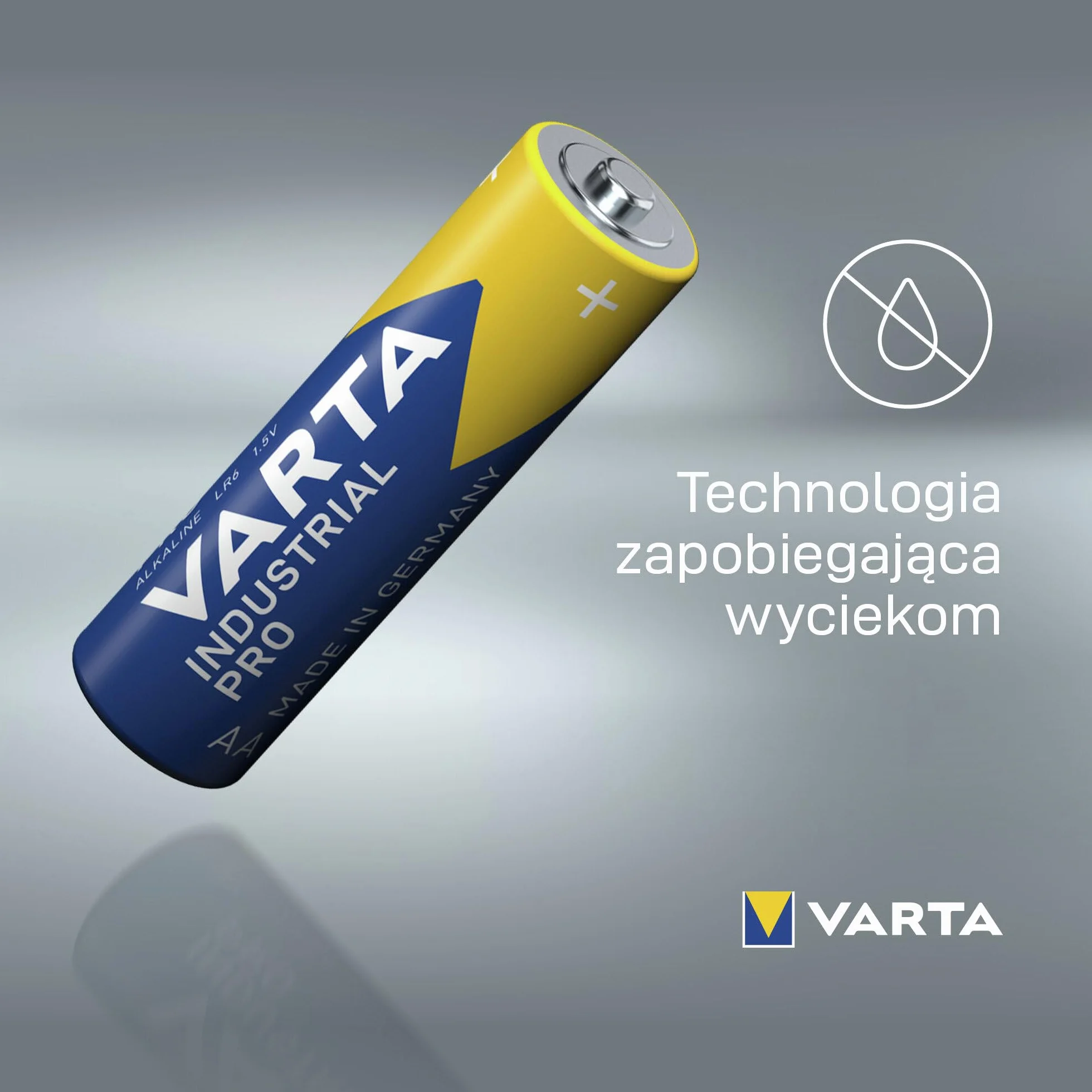 VARTA Baterie AA, opakowanie 40 szt., Industrial Pro, Baterie Alkaliczne, 1,5V, pakiet do przechowywania, Made in Germany [Wyłącznie w Amazon]