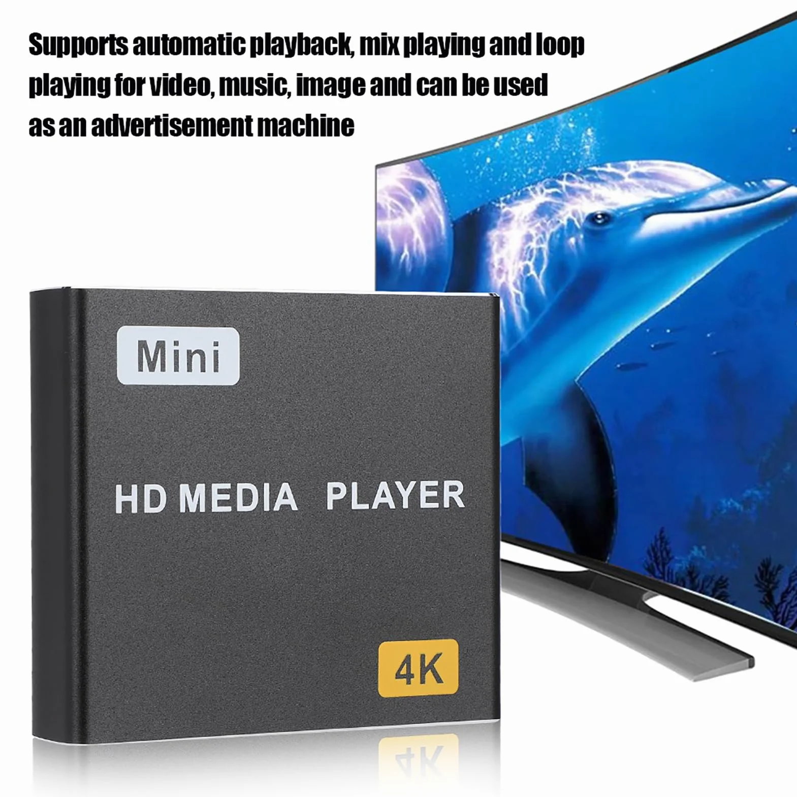 Odtwarzacz 4K Full HD, Cyfrowy Odtwarzacz Multimedialny Z Pilotem, Domowy Odtwarzacz Wideo Dla Rodziny, Obsługa Interfejsu HDMI Video I AV AUD(UE)