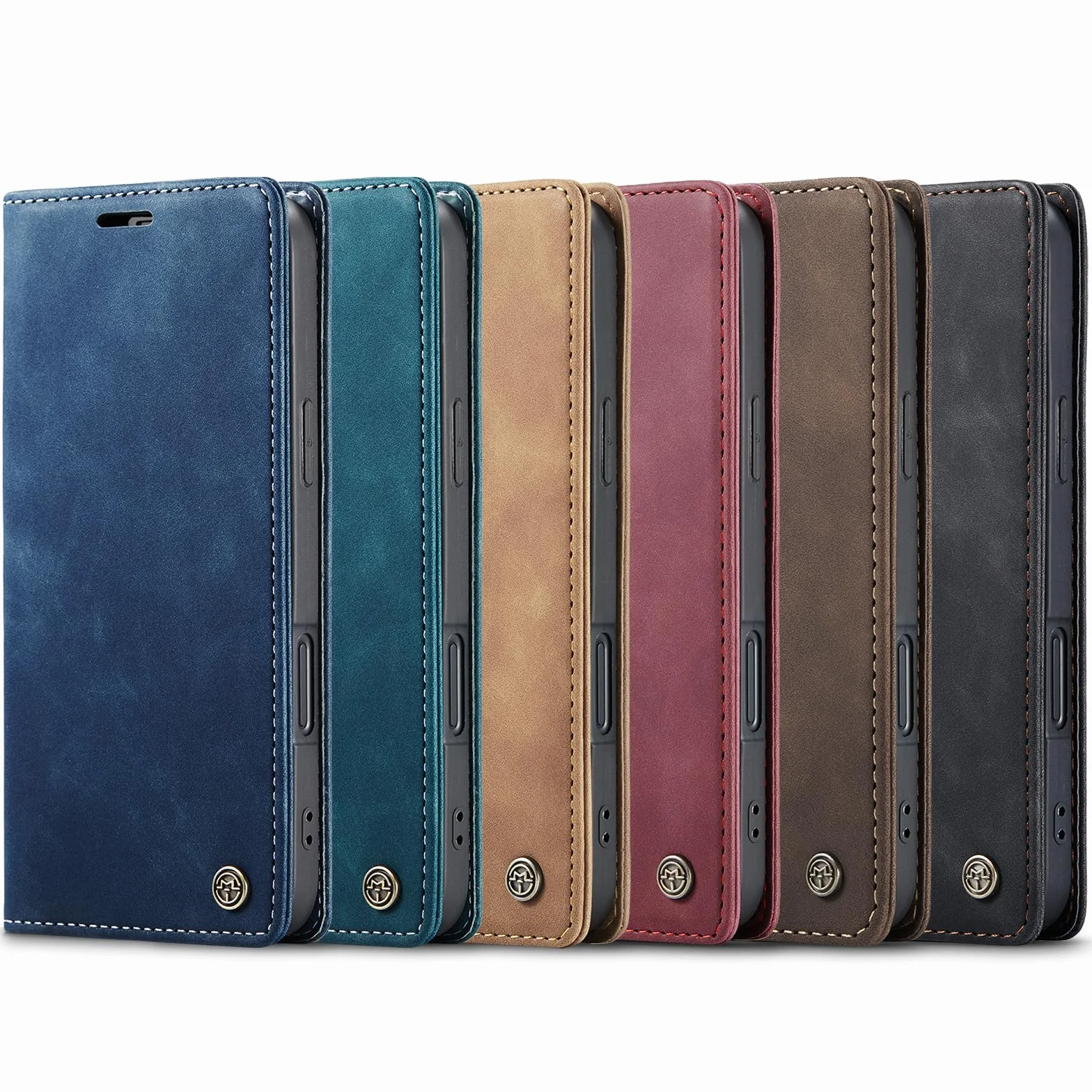 Etui do iPhone 17 5G Premium Klapką Etui ze Skóry PU,Portfel Przegródki na Karty Funkcja Stojaka Magnetyczne Wstrząsy iPhone 17,Brązowy