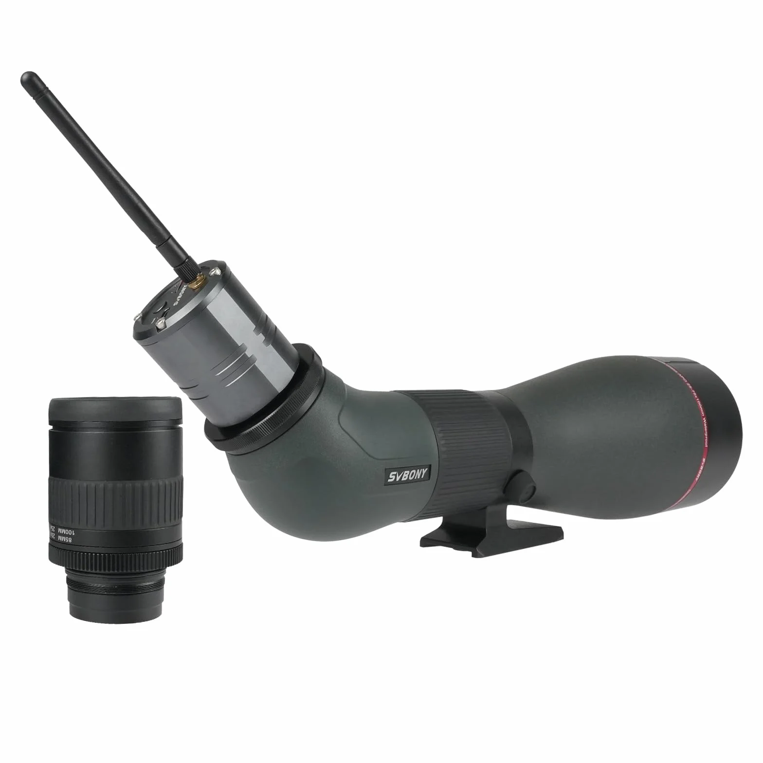 Svbony SA401 APO Luneta Obserwacyjna 25-75x100 z SC001 WiFi Kamerą Ptaków | Obiektyw ED Apochromatyczny FMC, z SC001 WiFi Kamerą, SA406 Adapterem do Aparatu, IPX6 Wodoodporny, do Fotografii