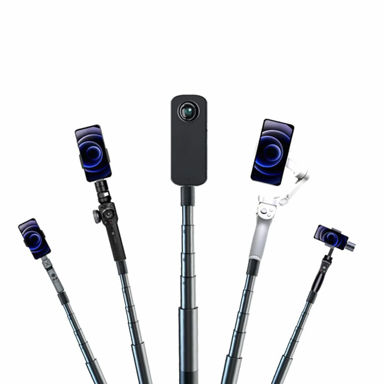 Selfie Stick Golfowy Przenośny stabilny stop analizator kamera telefon | Monopod golfowy selfie stick z kołkiem do ziemi Pomoc Treningowa Dla Vlogerów I Amatorów