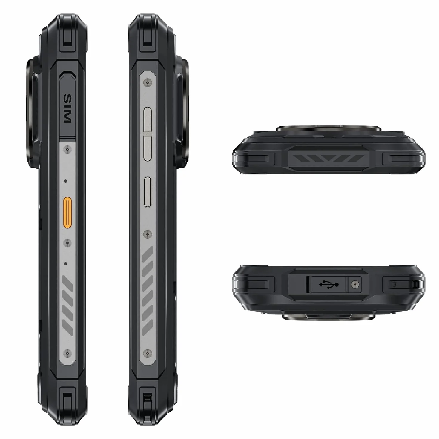KingKong Power 3 - Smartfon 6,72" FHD+ 120Hz, 24GB (12GB+12GB rozszerzalne) RAM i 256GB ROM, aparat główny 100 MP, bateria 10200mAh, Android 14, procesor Helio G99 Octa-Core, kolor czarny.