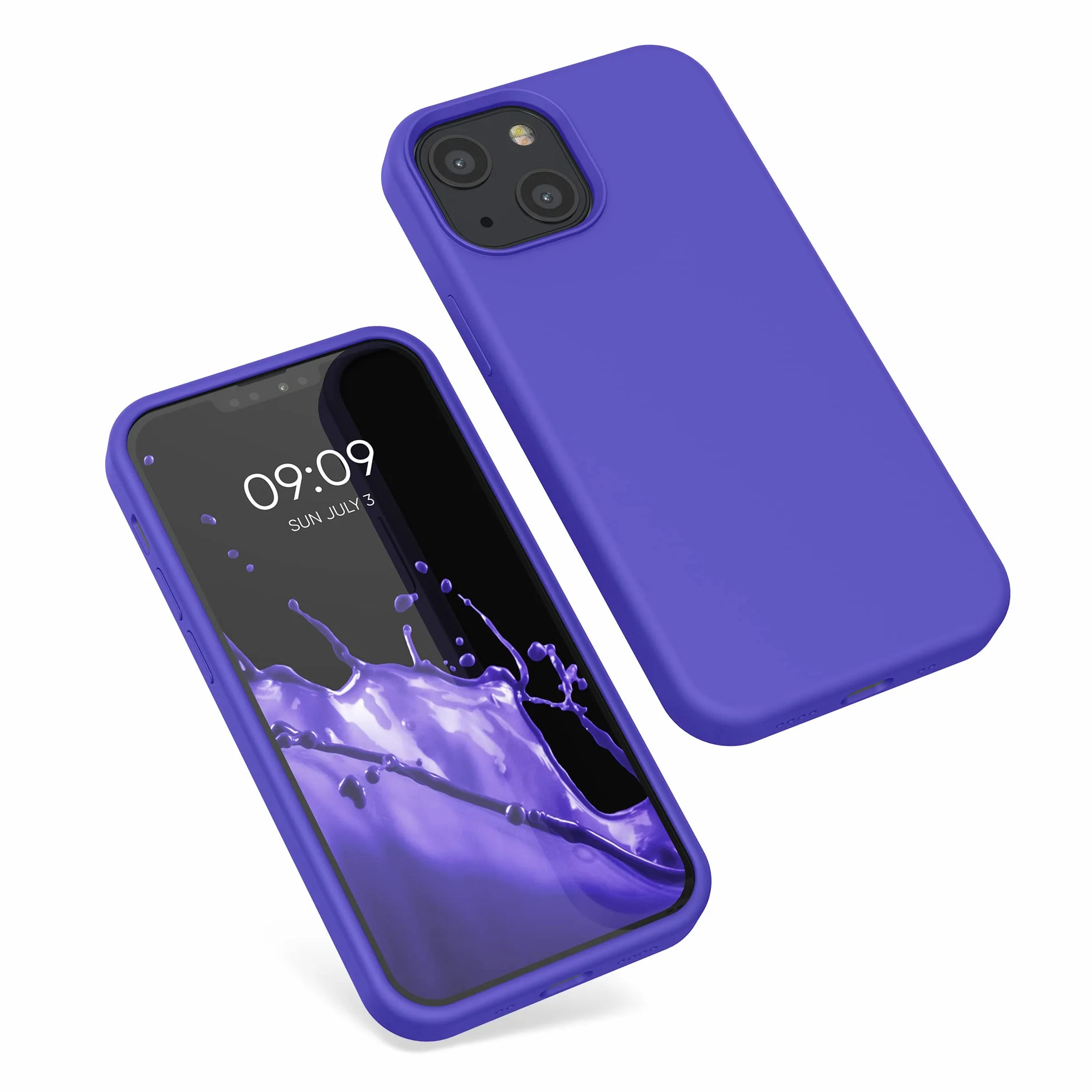 kwmobile Etui kompatybilne z Apple iPhone 13 Mini - TPU i silikon odporny na wstrząsy - Niebieski Fioletowy