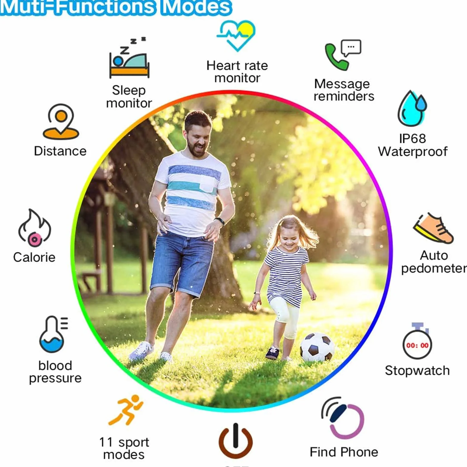 Dzieci dziewczęta chłopcy nastolatki prezent inteligentny zegarek/opaska na rękę. Tracker fitness, wodoodporny monitor aktywności IP68, krokomierz, monitor snu tętna, 11 trybów sportowych,